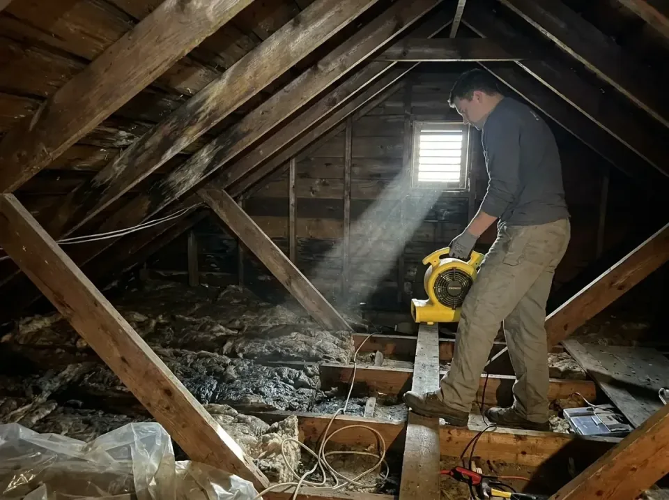 attic-water-damage-drying-proc-007 — frequently asked questions, Emergency Water Extraction & 24/7 Flood Response in Randall…